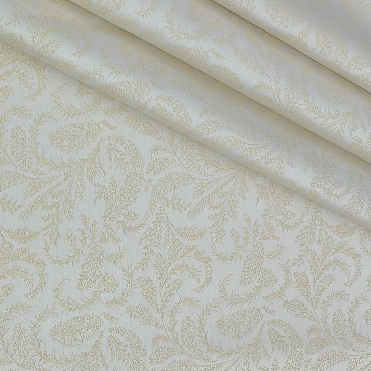 Shirt Fabric Soktas Finest 80s Giza Cotton Jacquard Colour Parchment Beige